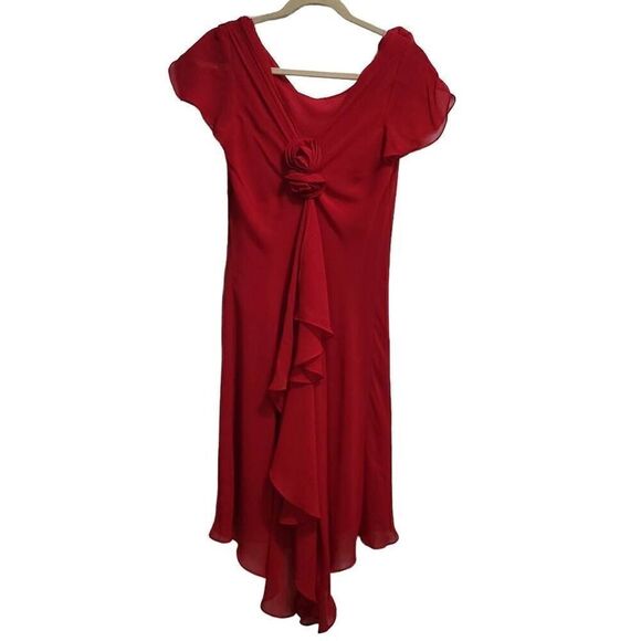 S.L‎ Fashion draped neck with rosettes sz 12p - Picture 5 of 12